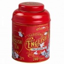 NEW ENGLISH TEAS FINE BREAKFAST TEA RED VICTORIAN TEA CADDY 240 TB