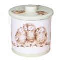 WRENDALE DESIGNS THE COUNTRY SET BISCUIT BARREL OWL GREEN