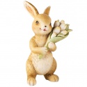 BUNNY WITH FLOWERS RESIN