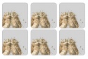 WRENDALE DESIGNS OWL COASTERS SET OF 6