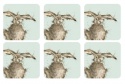 WRENDALE DESIGNS HARE COASTERS S/6