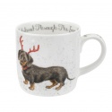 WRENDALE DESIGNS DACHSHUND THROUGH THE SNOW MUG