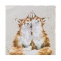 WRENDALE DESIGNS CONTENTMENT FOXES NAPKIN