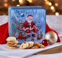 GRANDMA WILDS EMBOSSED SANTA & WOODLAND FRIENDS BISCUIT TIN