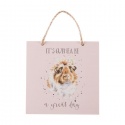 WRENDALE DESIGNS WOODEN PLAQUE GRINNY PIG