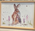 LAP TRAY RABBIT WITH FLOWERS