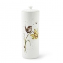 WRENDALE DESIGNS TALL LIDDED STORAGE JAR THE BIRDS AND THE BEES