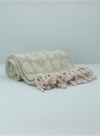 GISELA GRAHAM WOVEN THROW GREEN LEAF CHAIN