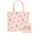 WRENDALE DESIGNS PIGGY IN THE MIDDLE FOLDABLE SHOPPER BAG