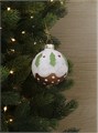 GISELA GRAHAM GLASS CHRISTMAS PUDDING ORNAMENT