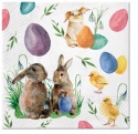 BUNNIES WITH CHICKENS LUNCH NAPKIN
