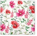 RASPBERRY FLOWER LUNCH NAPKIN