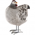 SPECKLED CHICKEN BLACK & WHITE STANDING RESIN