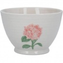 GISELA GRAHAM STONEWARE BOWL PINK HYDRANGEA