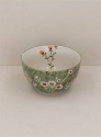 GISELA GRAHAM STONEWARE BOWL GREEN WILD DAISY