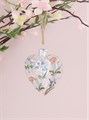 GISELA GRAHAM MEADOW CLEAR GLASS HEART HANGER