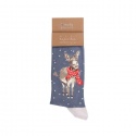 WRENDALE DESIGNS CHRISTMAS MENS SOCKS CHRISTMAS DONKEY WITH SCARF