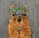 WINTER BERRY SQUIRREL LUNCH NAPKIN