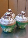 THE SILVER CRANE COMPANY SMALL CHRISTMAS PUDDING GREEN