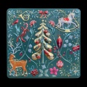 THE SILVER CRANE COMPANY XMAS ORNAMENTS GREEN TIN