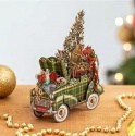 TARTAN CHRISTMAS CAR 3D CARD