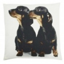 CUSHION WITH 2 DACHSHUNDS CANVAS