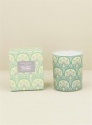 GISELA GRAHAM GREEN FLORAL DAMASK BOXED SCENTED CANDLE IN A POT