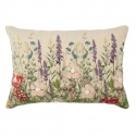 CUSHION WILD FLOWERS PURPLE DELPHINIUM (NEW)
