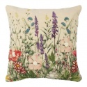 CUSHION WILD FLOWERS PURPLE DELPHINIUM SQUARE (NEW)