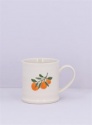 GISELA GRAHAM STONEWARE MUG ORANGE BRANCH