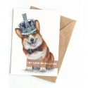 DOUBLE CARD WITH ENVELOPE THE ROYAL CORGI