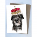 DOUBLE CARD WITH ENVELOPE THE OUTLAW KING DEERHOUND