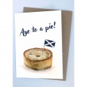 DOUBLE CARD WITH ENVELOPE AYE TO THE PIE
