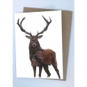 DOUBLE CARD WITH ENVELOPE THE HIGHLANDER STAG