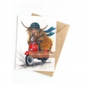 DOUBLE CARD WITH ENVELOPE THE ROAD TO BARGA