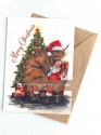 DOUBLE CARD WITH ENVELOPE IN A HIGHLAND GROTTO