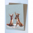 DOUBLE CARD WITH ENVELOPE LET IT SNOW