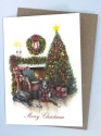 DOUBLE CARD WITH ENVELOPE THE CHRISTMAS DEERHOUND