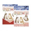 WRENDALE DESIGNS IN THE LANE SNOW IS GLISTENING - CATS 8 LUXURY CHRISTMAS CARDS