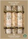 CHRISTMAS CRACKER 10 LUXURY FAMILY CREAM & GOLD MISTELTOE
