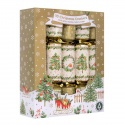 CHRISTMAS CRACKERS 10 FAMILY CREAM WITH ROBINS