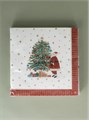 GISELA GRAHAM NOSTALGIA SANTA & TREE LUNCH NAPKIN