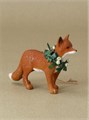 GISELA GRAHAM RESIN FOX WITH HOLLY/IVY STANDING