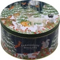 FARMHOUSE BISCUITS WOODLAND SCENE TIN
