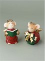 GISELA GRAHAM RESIN MOUSE CHORISTER WITH BOOK