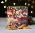 GRANDMA WILD'S EMBOSSED PUPPIES & PRESENTS  BISCUIT TIN