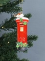 GISELA GRAHAM WOODEN POST BOX WITH ROBIN