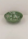 GISELA GRAHAM STONEWARE BOWL GREEN WILD DAISY MEDIUM