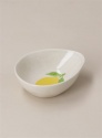 GISELA GRAHAM STONEWARE EGG SHAPED PINCH BOWL LEMON HANDPAINTED