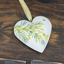 GISELA GRAHAM TIN HEART HANGER MIMOSA